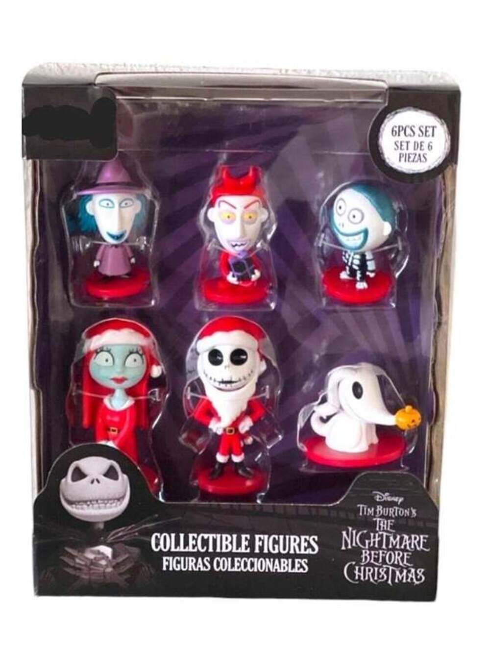 Disney Nightmare Before Christmas 6 Collectable Figurines Jack Sally Zero NEW